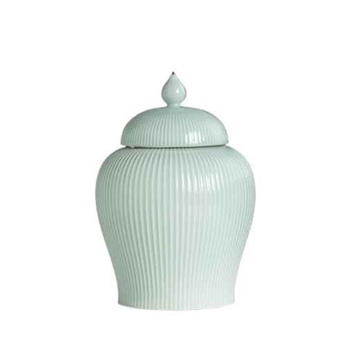 LINKIO Ceramic Food Jar Bulk Tea Storage Jar Ceramic Candy Nut Coffee Grain Sealed Jar Household Kitchen Spice Storage Jar Single Jar Pantry Storage Containers(B,Large)