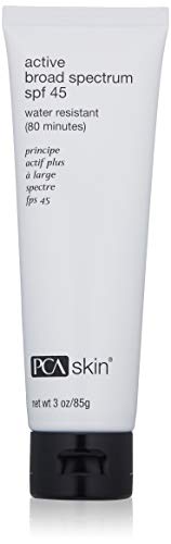 PCA SKIN Active Broad Spectrum SPF 45 - Zinc Oxide Water-Resistant Face & Body Sunscreen Lotion, Reef-Friendly, Oxybenzone & Oil-Free Formula (3 fl oz)
