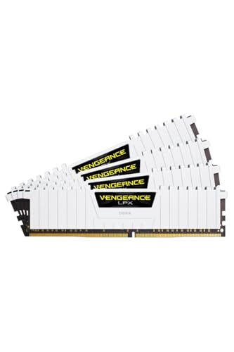 Corsair CMK32GX4M4B3200C16W Vengeance LPX 32GB DDR4 3200 C16 for DDR4 Systems - White