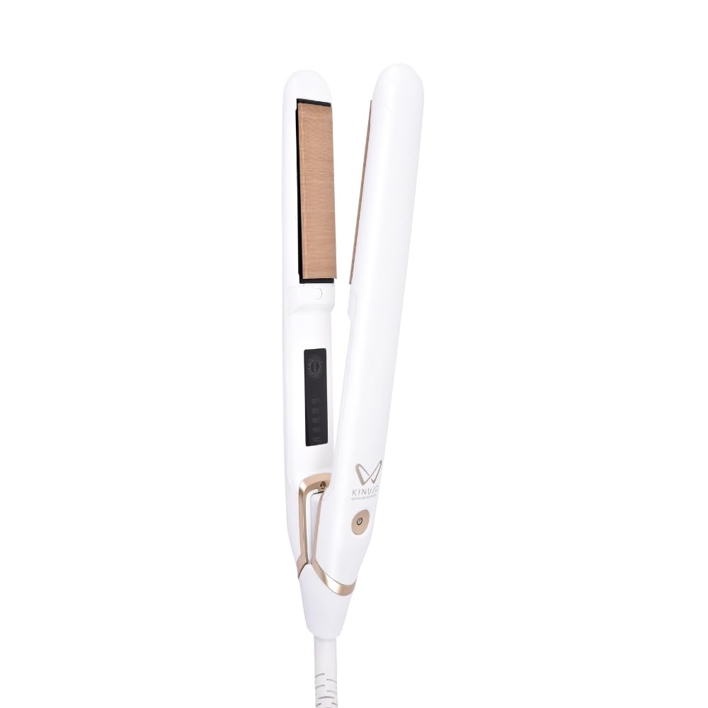 KINUJO W -worldwide model- | Flat Iron Hair Straightener | Adjustable Temperature: 140~220℃ (284~428F) | Japanese Technology "Silk Plate" to Minimize Hair Damage
