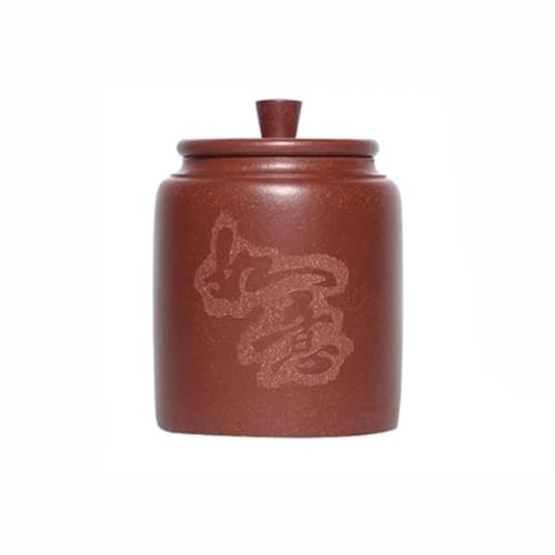 LINKIO Ceramic Food Jar Zisha Office Desktop Storage Tea Can Home Accessories Ceramic Tea Caddy Pantry Storage Containers (Color : B)