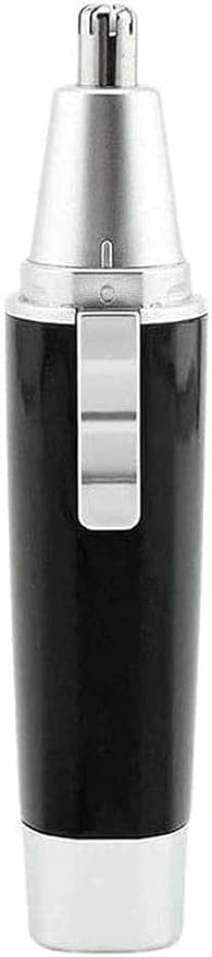 shemines Nose and Ear Hair Trimmer, Portable Nose Hair Trimmer for Men and Women, Battery-Operated Waterproof Stainless Steel Head, Easy to Clean (Black)