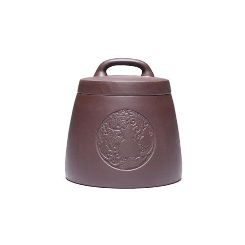 LINKIO Ceramic Food Jar Purple Sand Tea Storage Container Jar Household Sealed Jar Large Awakening Tea Jar Retro Tea Set Single Jar Pantry Storage Containers