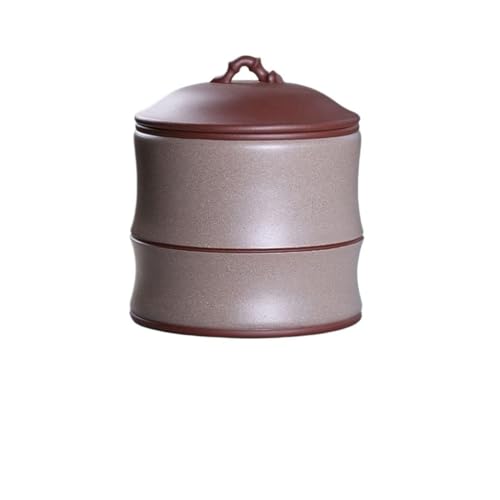 LINKIO Ceramic Food Jar Tea Storage Container Large Purple Ceramic Tea Storage Jar Sealed Tea Jar Household Bulk Tea Storage Container Ceramic Container Pantry Storage Containers(B)
