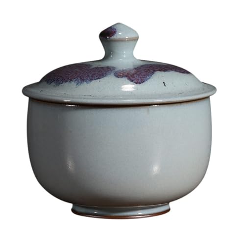 LINKIO Ceramic Food Jar Creative Handmade Tea Storage Container Jar Small Sealed Jar Ceramic Storage Jar Chinese Tea Room Crafts Single Jar Pantry Storage Containers