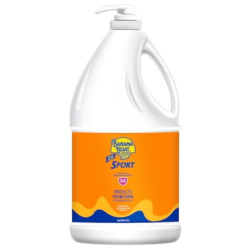 Banana Boat Sport Ultra SPF 50 Sunscreen Lotion, 128oz | Banana Boat Sunscreen SPF 50 Lotion, Oxybenzone-Free, 128oz (Pack of 1)