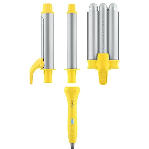 Drybar The Mixologist Interchangeable Styling Iron | One Tool with Three Different Hair Styles of Waves and Curls, Reduces Frizz, Adds Shine, Maintains Healthy Locks for all Hair Types