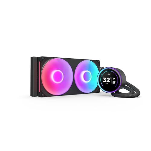 NZXT Kraken Elite 280 RGB 2024 - AIO CPU Liquid Cooler - 280mm Radiator - F280 RGB Core Fan - Customizable 2.72" IPS LCD - NZXT Turbine Pump - AMD® AM5, AM4 - Intel® LGA 1851/1700, 1200/115X - Black