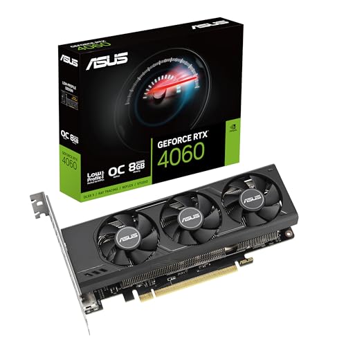 ASUS GeForce RTX™ 4060 LP BRK OC Edition 8GB GDDR6 (PCIe 4.0, 8GB GDDR6, DLSS 3, HDMI 2.1a, DisplayPort 1.4a, 2-Slot Design, Dual Ball Fan Bearings, Auto-Extreme Technology, and More)