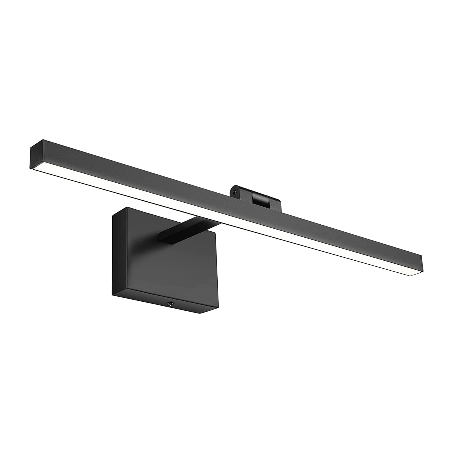 Joosenhouse LED Picture Light Fixtures Dimmable 19.69" Inches Modern Black Full Metal Artwork Display Lamp with Single Arm Adjustable Picture Frame Lights for Paintings 12W Hardwired Connection 4000K