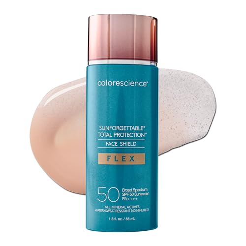 Colorescience Total Protection Face Shield Flex SPF 50, Zinc Oxide Formula, Fair, 1.8 fl. oz (Pack of 1)