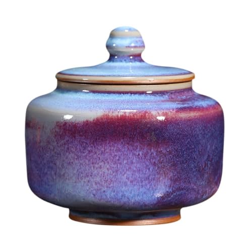 LINKIO Ceramic Food Jar Creative Handmade Tea Storage Container Jar Small Sealed Jar Ceramic Storage Jar Tea Room Crafts Single Jar Pantry Storage Containers
