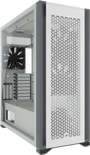 CORSAIR 7000D AIRFLOW Full-Tower ATX PC Case – High-Airflow Front Panel – Spacious Interior – Easy Cable Management – 3x 140mm AirGuide Fans with PWM Repeater Included – White