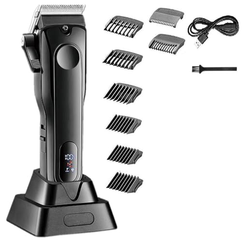 YUSIWOAL Pro Hair Clipper, Rechargeable Hair Trimmer for Men Cordless Professional Beard Hair Clipper Electric Hair Cutting Machine Two Motor Speed