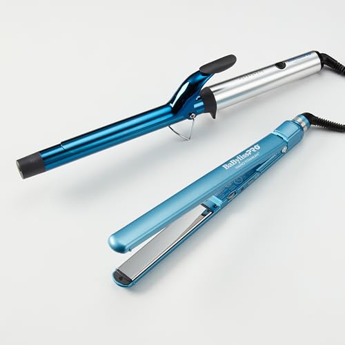 BaBylissPRO Limited Edition Prepack, 1" Extended Barrel Nano Titanium Curling Iron and 1" Nano Titanium Ultra-Thin Flat Iron