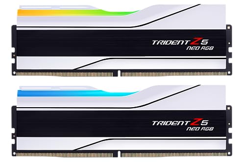 G.SKILL Trident Z5 Neo RGB Series (AMD Expo) DDR5 RAM 32GB (2x16GB) 6000MT/s CL30-36-36-96 1.35V Desktop Computer Memory UDIMM - Matte White (F5-6000J3036F16GX2-TZ5NRW)