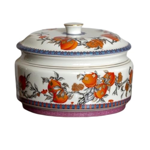 LINKIO Ceramic Food Jar Ceramic Loose Tea Storage Container Jar Household Nut Coffee Cereal Sealed Jar Kitchen Spice Storage Jar Pantry Storage Containers