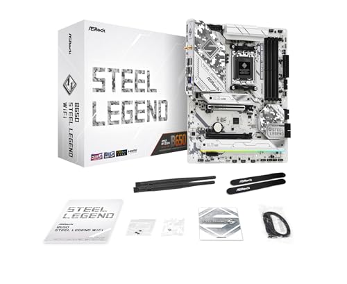 ASRock B650 Steel Legend WiFi 6E AMD Socket AM5 Ryzen 9000 8000 and 7000 Series SATA3 M.2 DDR5 7200+(OC) 256GB SATA3 6.0 Gb/s ATX Motherboard BIOS Flashback