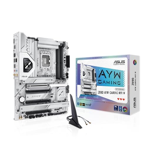 ASUS Z890 AYW Gaming WiFi W ATX Z890 Motherboard, Intel® Core™ Ultra Series 2 Ready, Advanced AI PC-Ready, 16+1+2+1 Stages, DDR5, PCIe® 5.0, Thunderbolt™ 4, USB Type-C®, 4 x M.2, Wi-Fi 7, 2.5Gb LAN