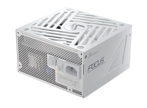 Seasonic Focus GX-750 White ATX3, 750W 80+ Gold Full-Modular, Fan Control in Fanless, Silent, Cooling Mode, 10 Year Warranty, Power Supply for Gaming and Various Application, SRP-FGX751-A5A32SF.