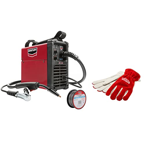 Lincoln Electric FC90 Flux-Cored Wire Feed Welder – Portable 120V Inverter Welder with Extra-Large Gloves and 1 lb. Spool of 0.035 Flux Core Wire