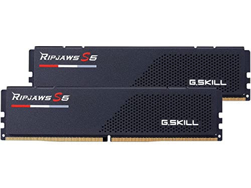 G.SKILL Ripjaws S5 Series (Intel XMP 3.0) DDR5 RAM 64GB (2x32GB) 5600MT/s CL28-34-34-89 1.35V Desktop Computer Memory UDIMM - Matte Black (F5-5600J2834F32GX2-RS5K)