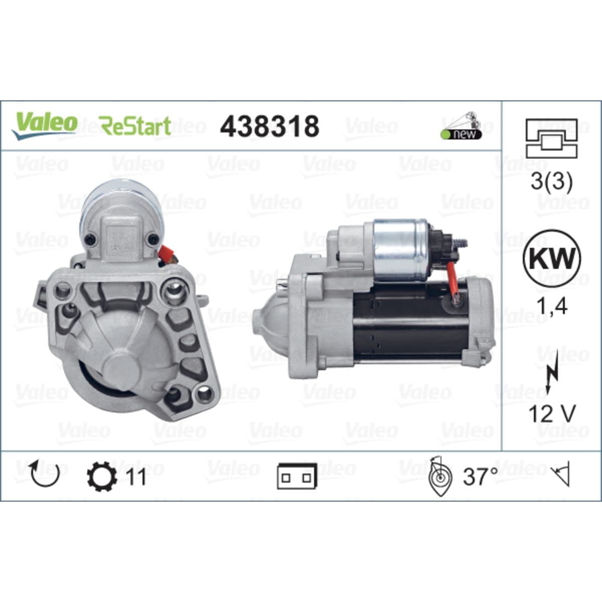 Valeo 438318: Starter Motor Volvo Xc60/Xc90 2.0L 2016-2020