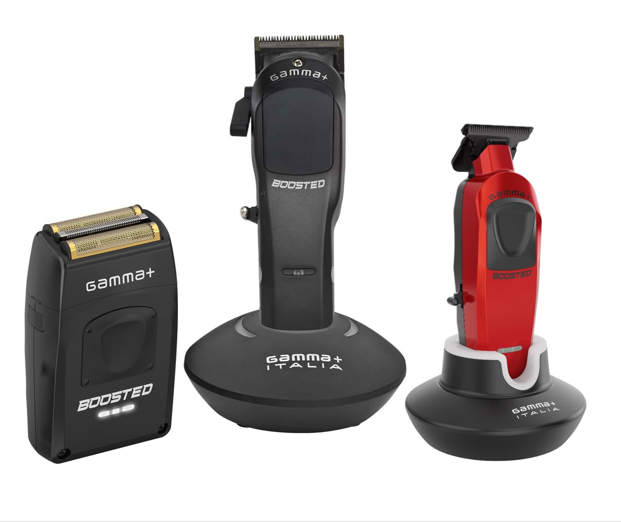 GAMMA+ Boosted Professional Modular Cordless with Super Torque Motor Hair Clipper, Trimmer and Shaver Holiday Gift Bundle Deal