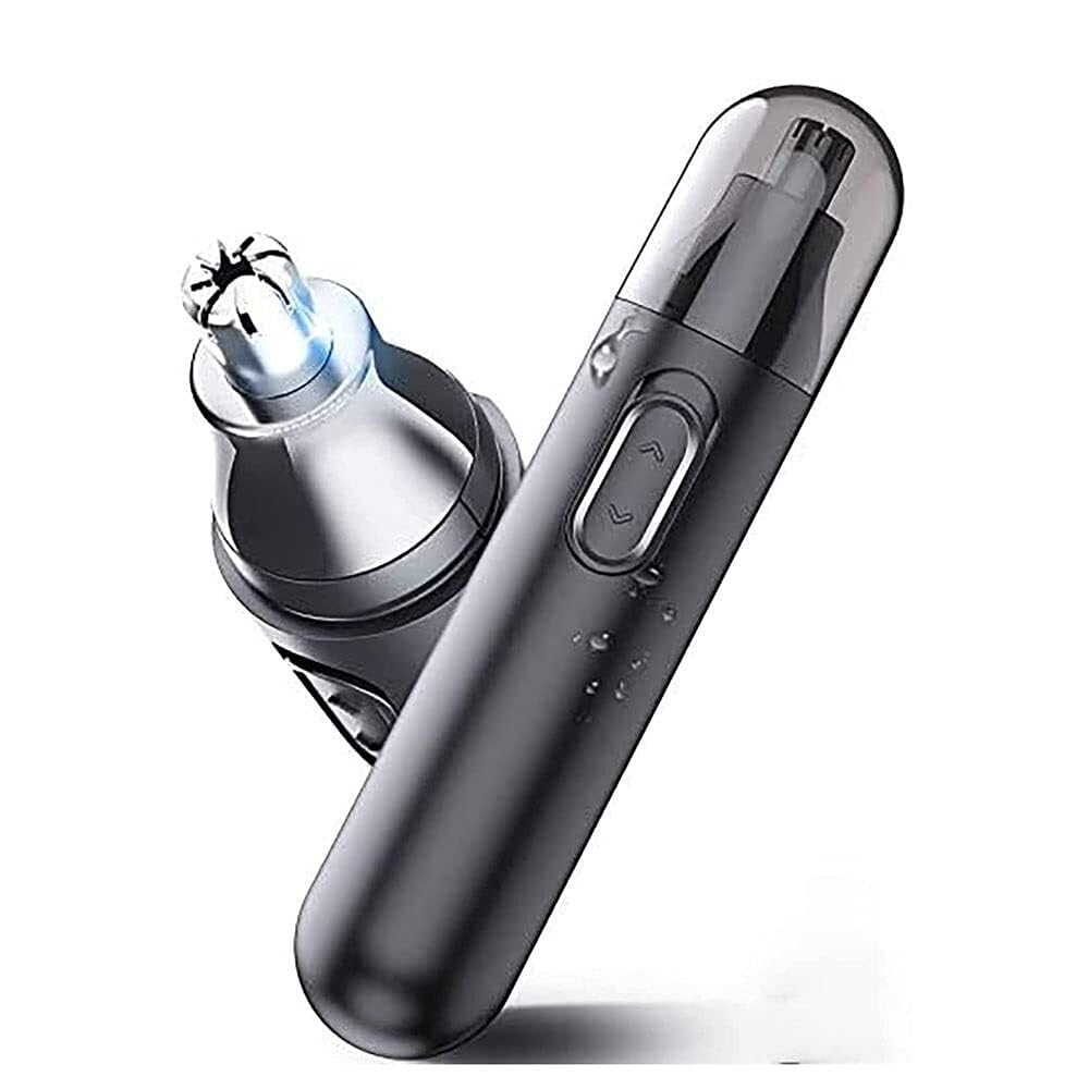 WEedsy Ear and Nose Hair Trimmer Clipper - Professional Painless Eyebrow and Facial Hair Trimmer for Men and Women, Battery-Operated, Waterproof Dual Edge Blades for Easy Cleansing