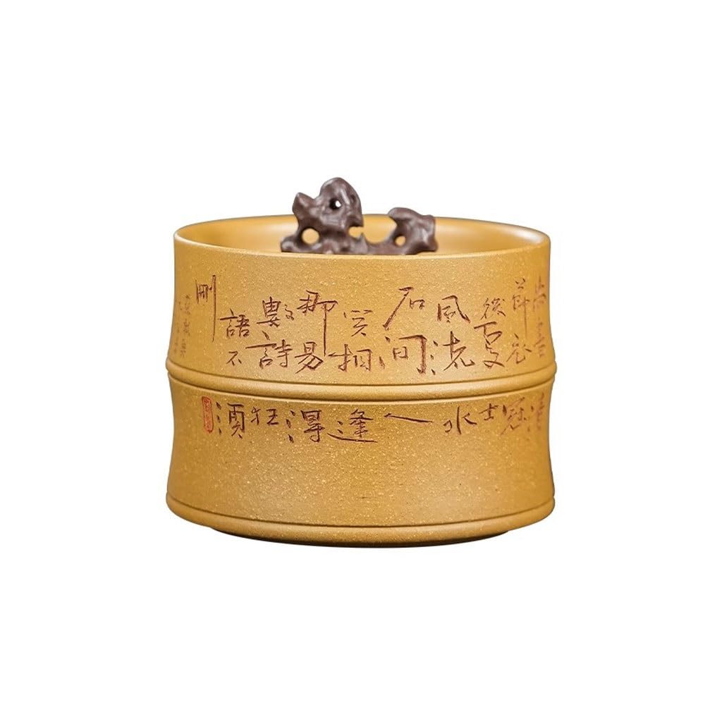 LINKIO Ceramic Food Jar Tea Cans, Purple Sand Cans, Sealed Storage Cans, Household Tea Storage Cans, Pu'er Storage Storage Cans Pantry Storage Containers