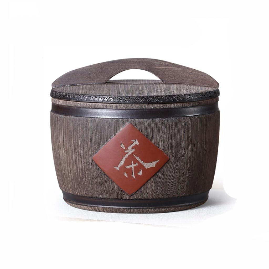 LINKIO Ceramic Food Jar Storage Tea Cans Antique Tea Cans Home Decoration Large Capacity Loose White Tea Cans Pantry Storage Containers