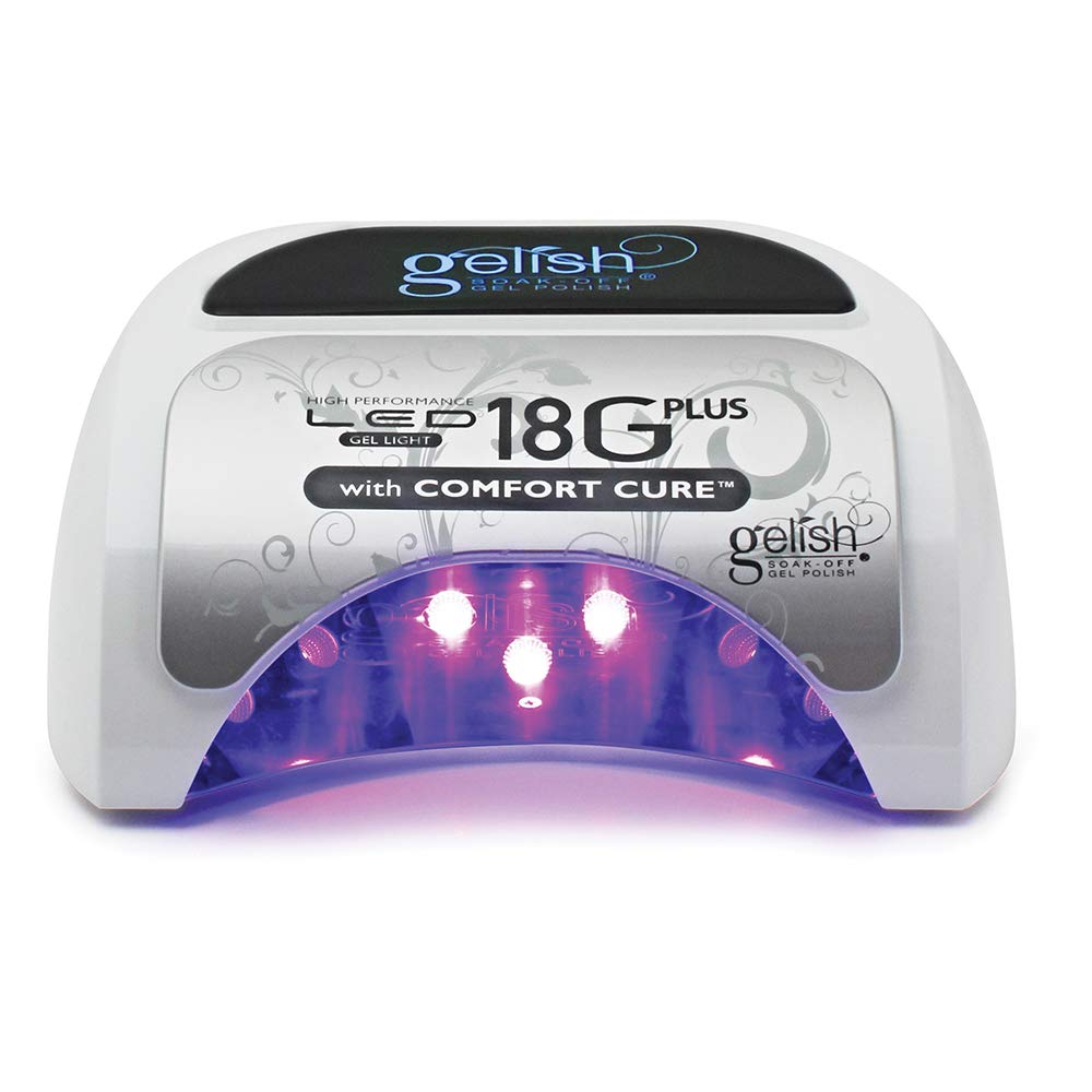 Gelish 18G Plus LED Light - 36W Professional LED Curing Lamp with Comfort Cure™ Technology, 60-Second Setting, Removable Magnetic Tray, SafeLight™, Pedicure Friendly, Acetone Resistant