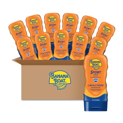 Banana Boat Sport Ultra SPF 100 Sunscreen Lotion Case | Lotion Sunscreen SPF 100, Sunblock, 4oz each (Pack of 12)