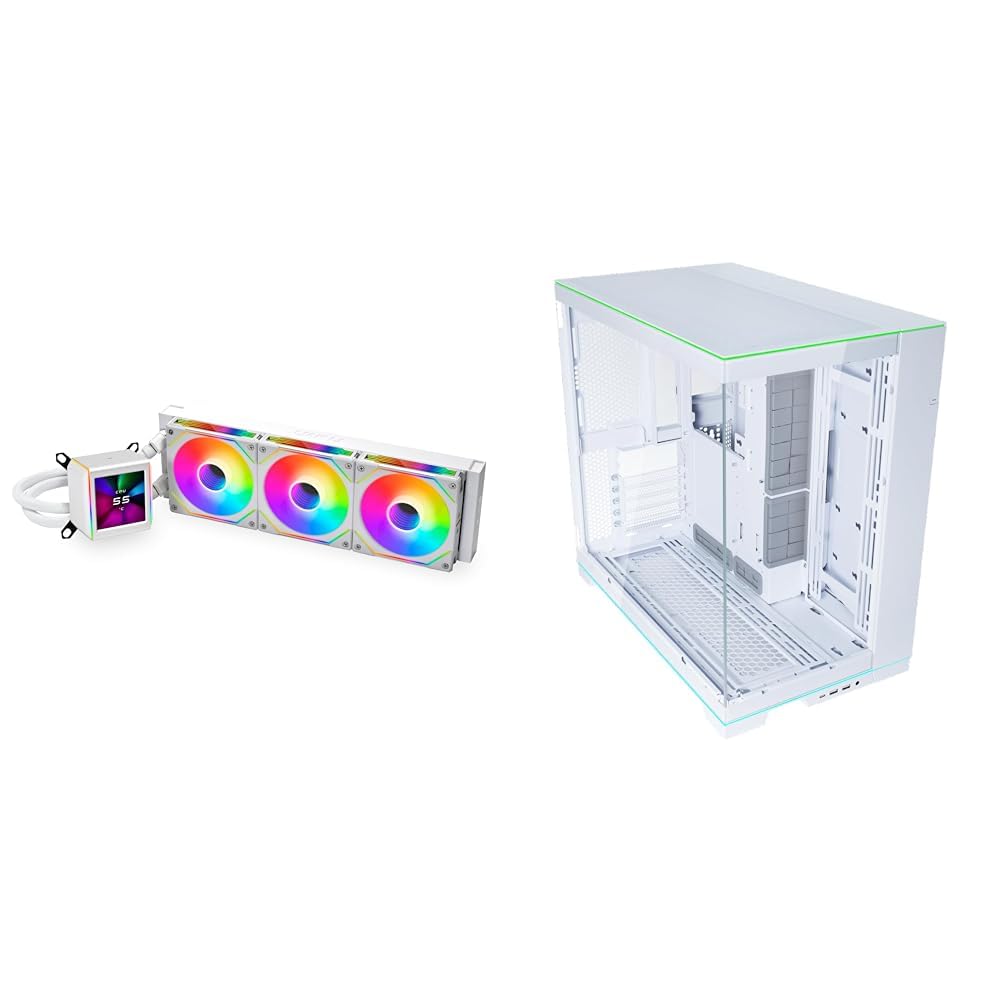 Lian Li GA II 360MM AIO LCD Cooler and O11D EVO ATX Case with 420mm Radiator Support and ARGB Lighting