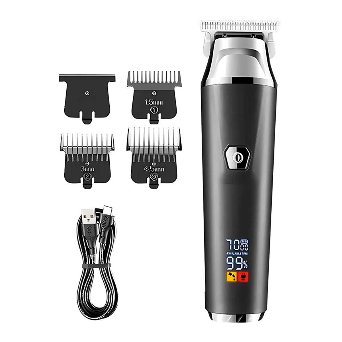 RASRGTRQ Hair Clippers Professional Rechargeable Hair Clipper Hair Cutting Machine Men Hair Clipper for Lithium Battery Led LCD Display
