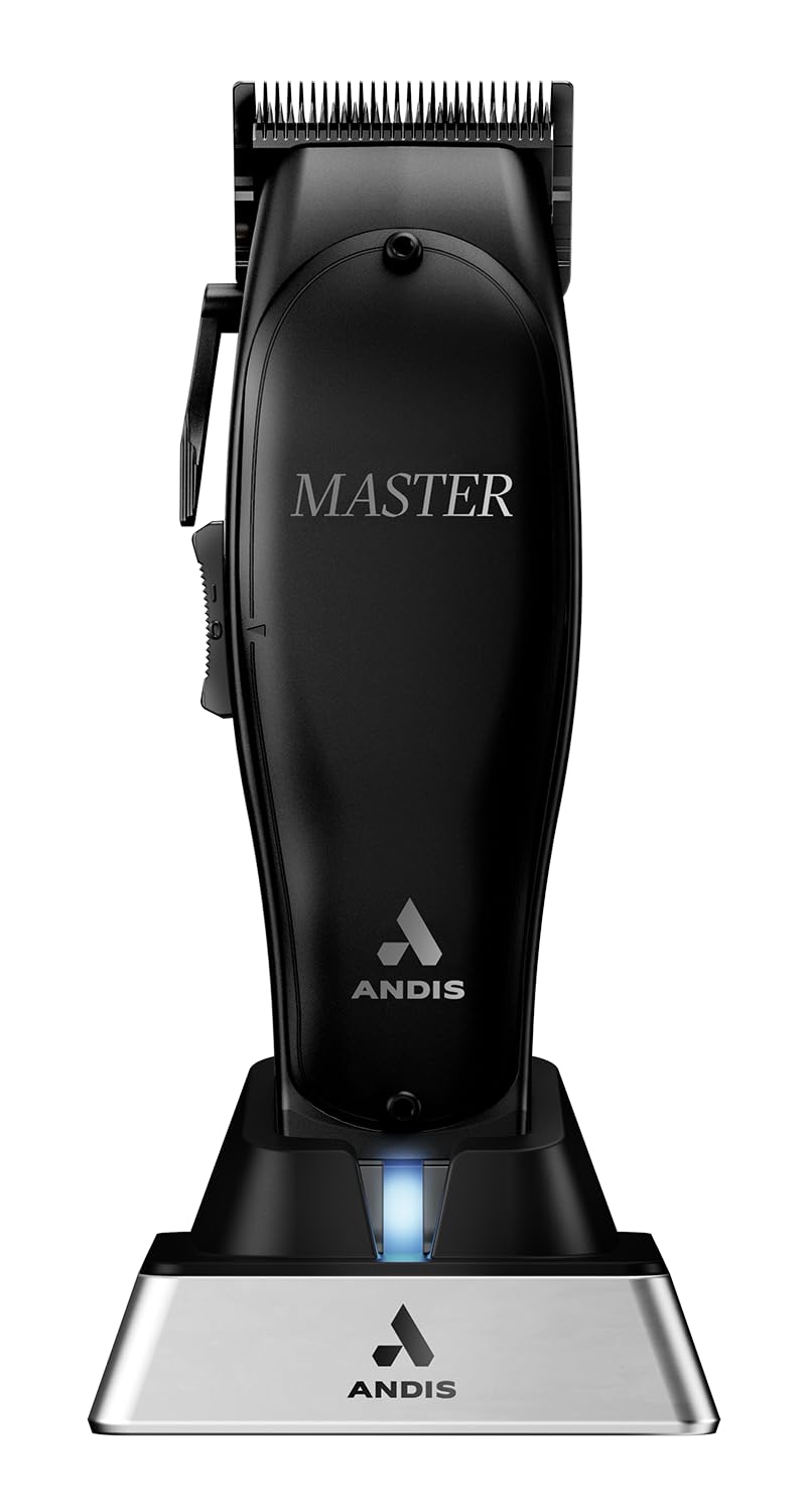 Andis Black Label MLC Professional Master Cordless Hair Trimmer, Adjustable Carbon Steel Blade Hair Clipper for Close Cutting, Black