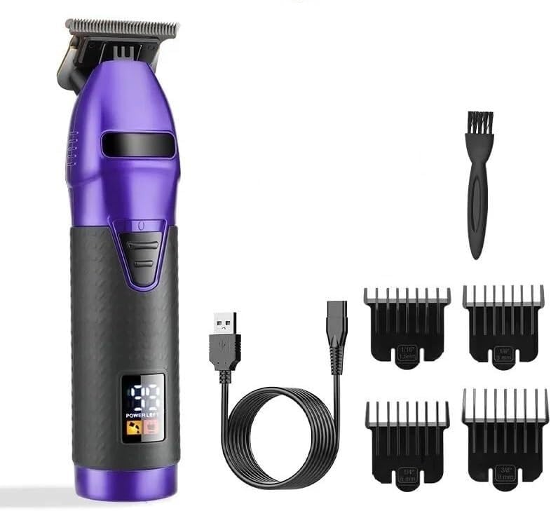 YUSIWOAL Hair Clippers for Men, Rechargeable Hair Trimmer for Men Shaver Professional Hair Clipper Beard Trimmer Men Hair Cutting Machine Beard Barber Cut(Purple with Box)