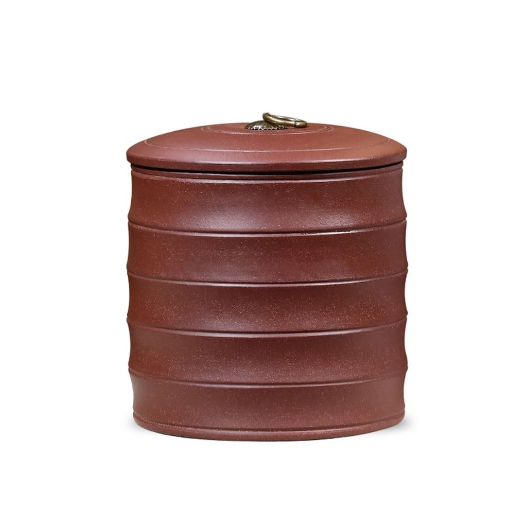 LINKIO Ceramic Food Jar Tea Storage Purple Clay Home Decor Tea Jar Office Desktop Large Tea Jar Pantry Storage Containers