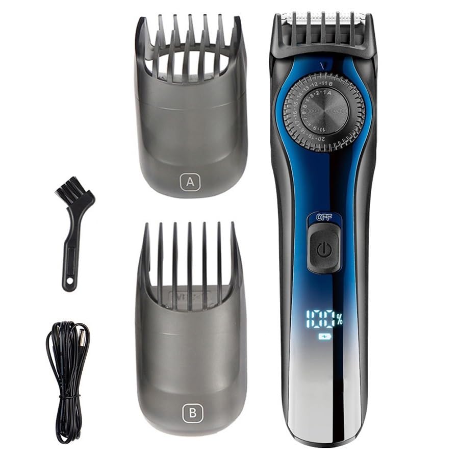 YUSIWOAL Hair Clippers for Men, Hair Trimmer Electric Hair Clipper Professional Hair Cutting Machine Electric LED Display Rechargeable Trimmer for Men