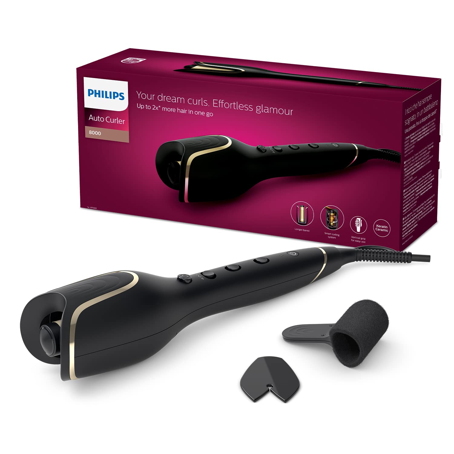 PHILIPS BHB876 BHB876/00 BHB 876 StyleCare Prestige Auto Curler Smart Curling System 110V - 220V Worldwide Voltage
