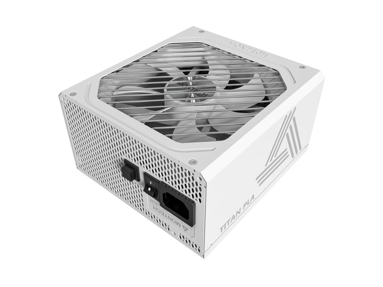 Montech Titan PLA 850W High-End ATX Gaming Power Supply - 80 Plus Platinum & Cybenetics Platinum - Fully Modular - ATX 3.1 & PCIe 5.1 Ready -10 Years Coverage - White