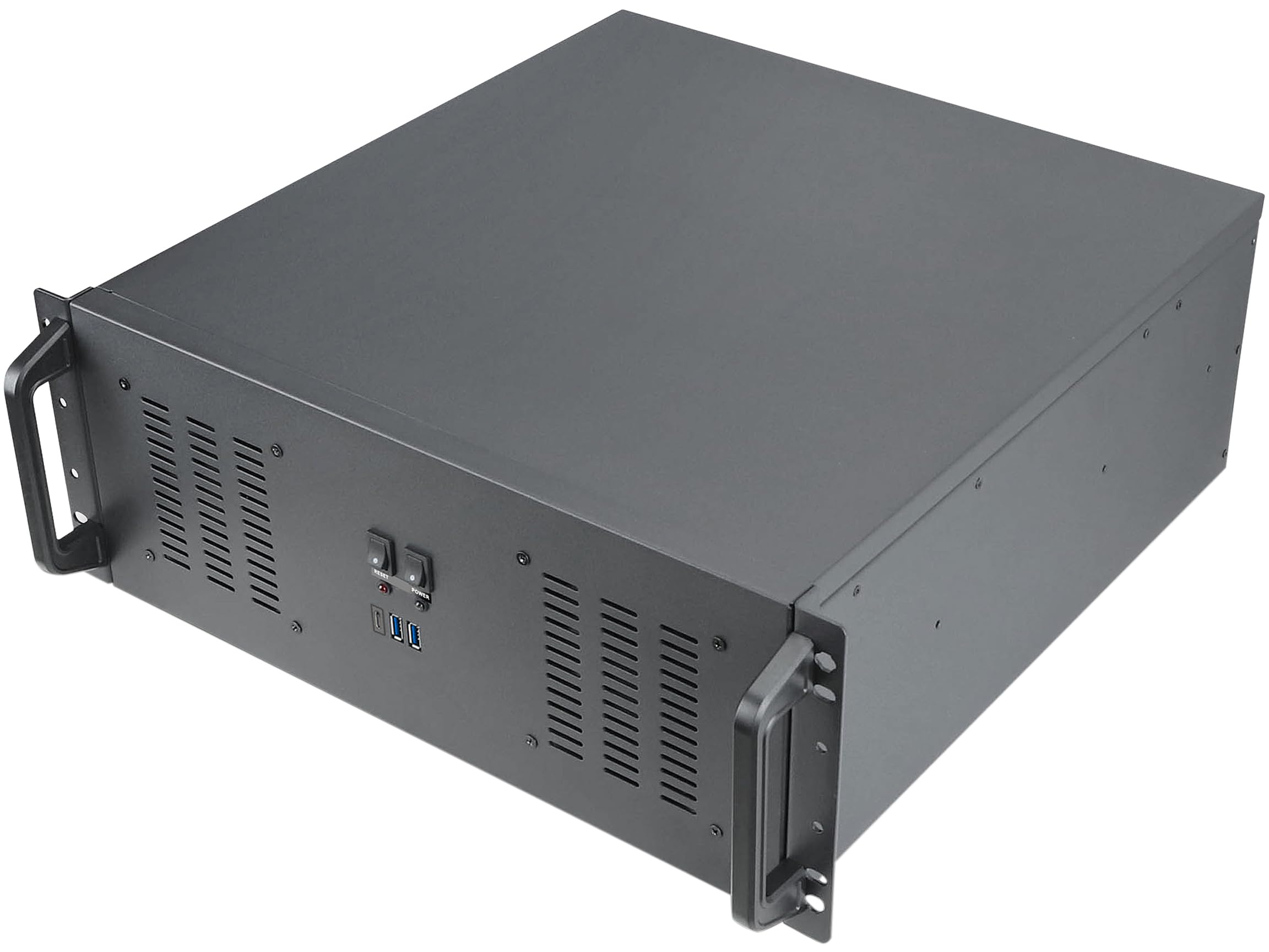 Rosewill 4U Server Chassis Rackmount Case | 11x 3.5 Bays, 3X 5.25 Devices| ATX, CEB Compatible | 2 120mm PWM Fan, 2 80mm PWM Fans | 2X USB 3.0, 1 USB-C 3.1 | Front Panel Lock and Key | - RSV-R4200U