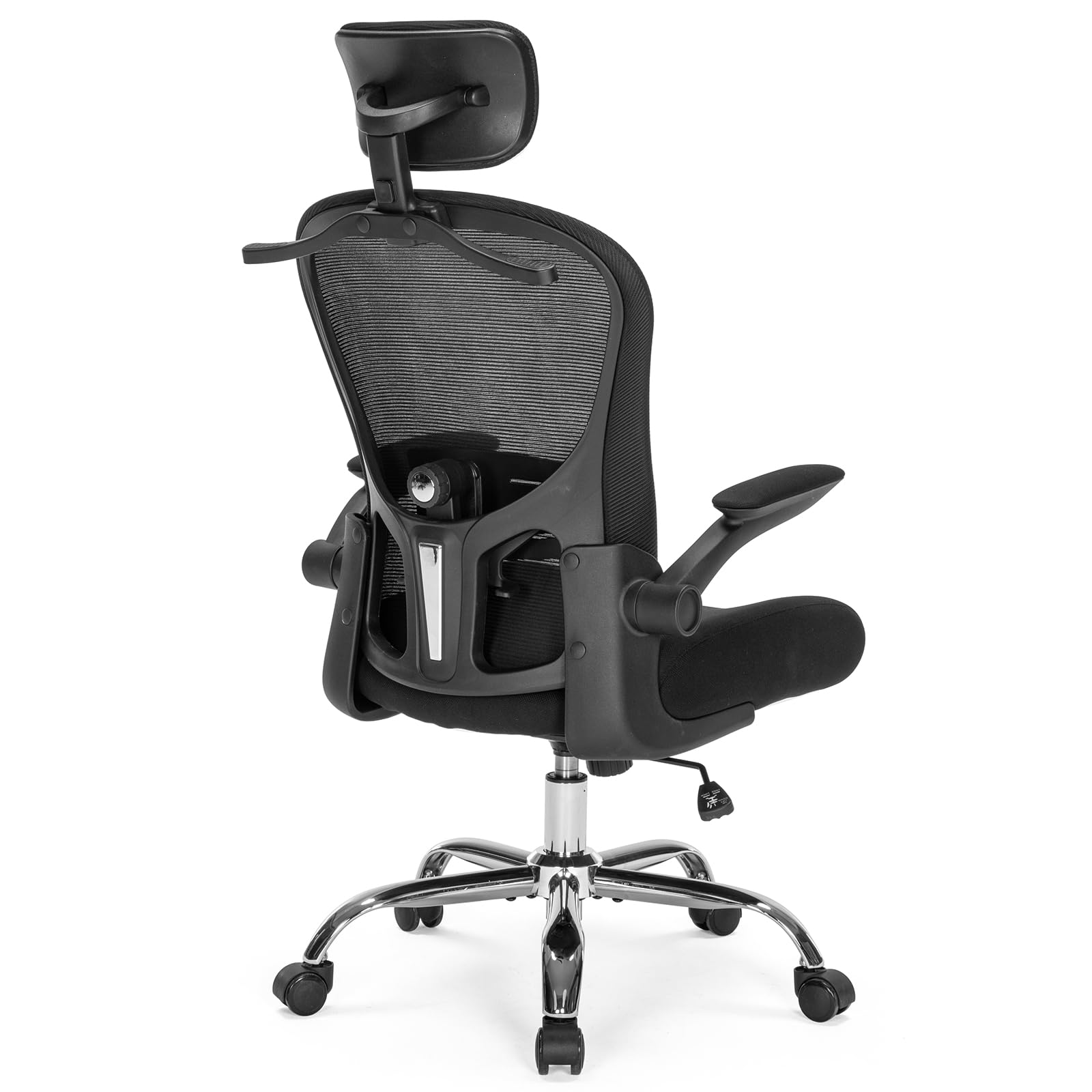 TLLMOON-6066 Detailed Micro-Adjustable Seat, Lift and Move Seat, 4D Lumbar Support, 2D Armrest with Headrest, Boom. Study Chair, Gaming Chairs Ergonomic Comfort Chairs. (Black)