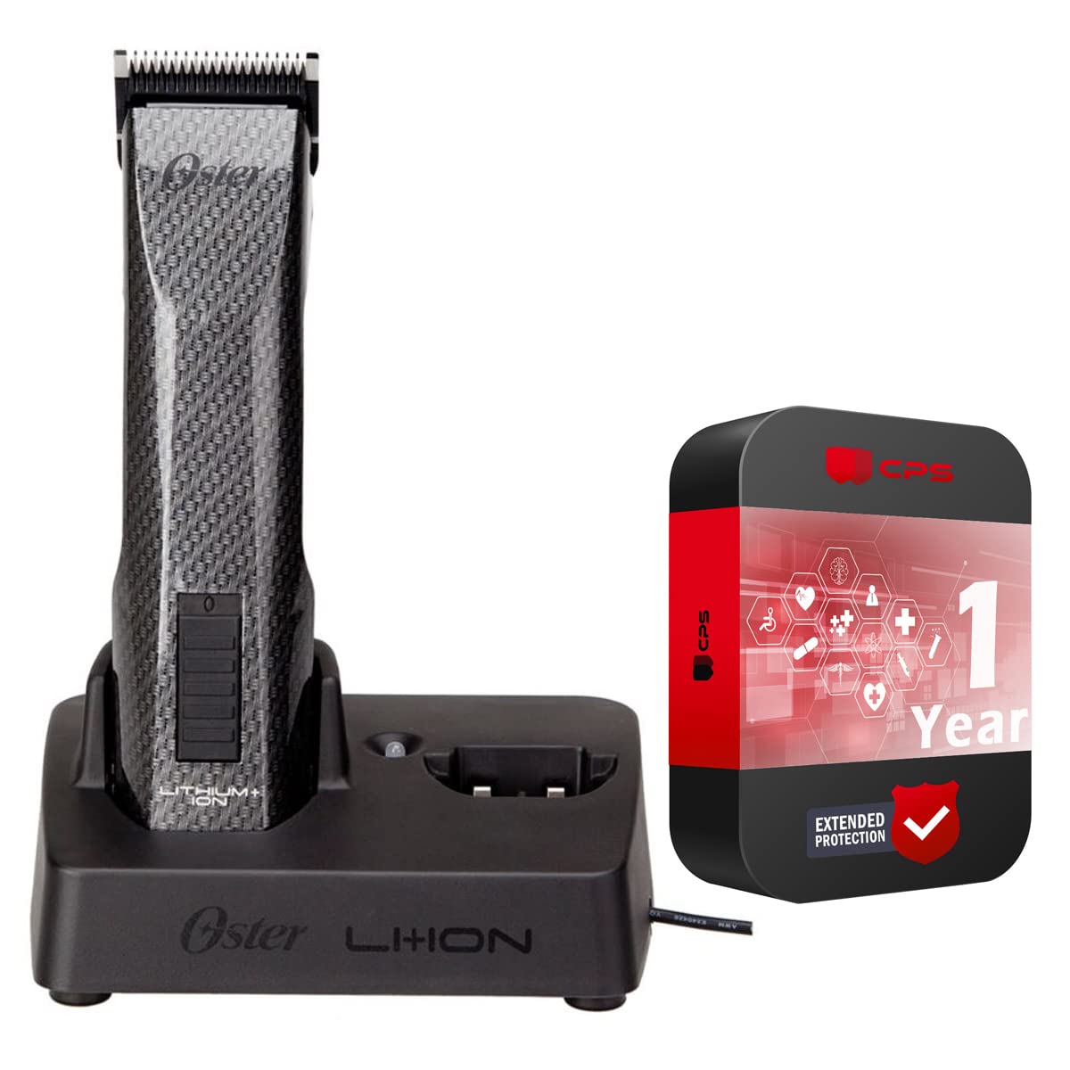 Oster Professional 76550-100 Octane Cordless Clipper + 1 Year Extended Warranty, Unisex Adult