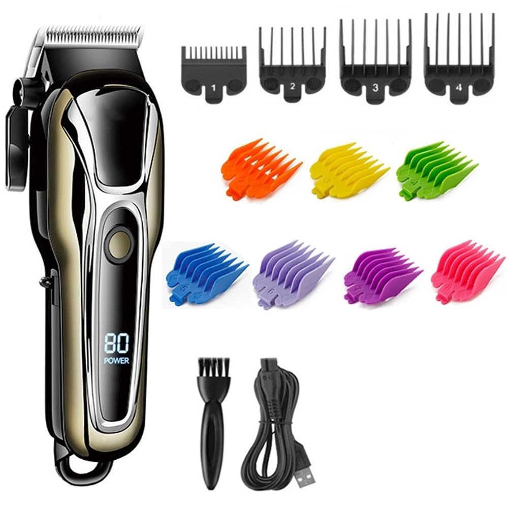 Hair Cutting Tool, Hair Clipper Electric Hair Trimmer For Men Electric Shaver Professional Men's Hair Cutting Machine Cordless Barber Trimmer (Color : Black)