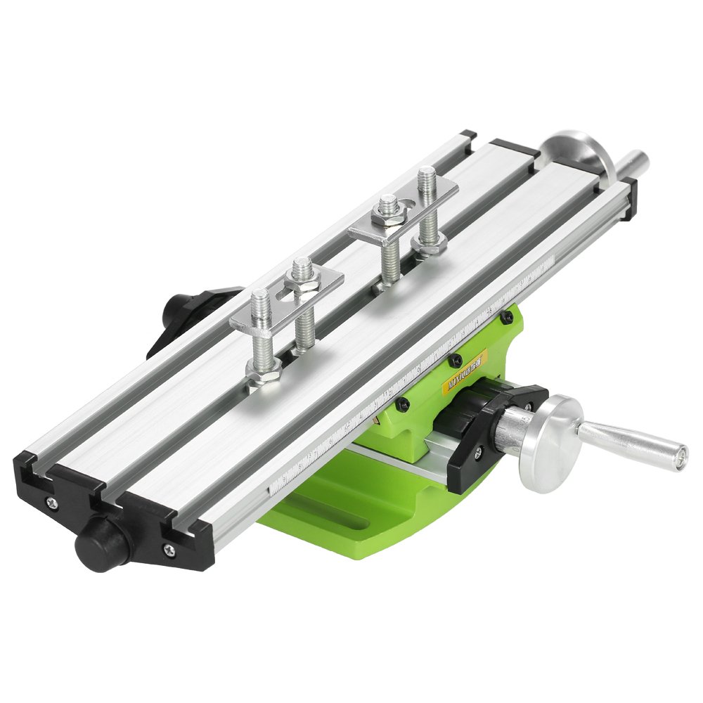 AMYAMY Milling Machine Worktable,Cross Slide Table - Compound Drilling Slide Table for Bench Drill Adjustable X-Y Axis (310x90mm)