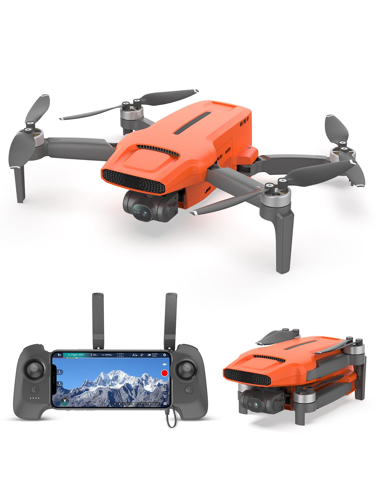FIMI Mini 3 Drone with 3-Axis Gimbal 4K Camera,Under 249g,4K/60FPS Video,48MP Photo,12X Zoom, 9KM Transmission,32-Min Flight Time,AI Night Video,Visual Tracking,Auto Return,Foldable for Adults