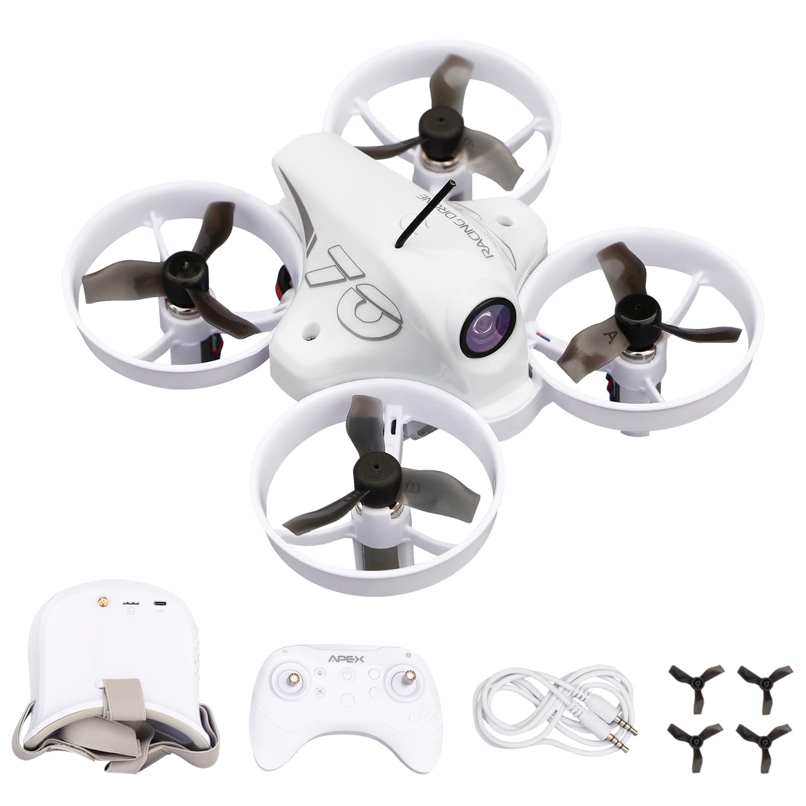Buddy RC Mini FPV Drone Kit for Beginners, First-Person View Drone with FPV Goggles Suitable for Novice Practice Drones, Super-Wide 120° MINI FPV Drone With Low-Latency 5.8G Transmission