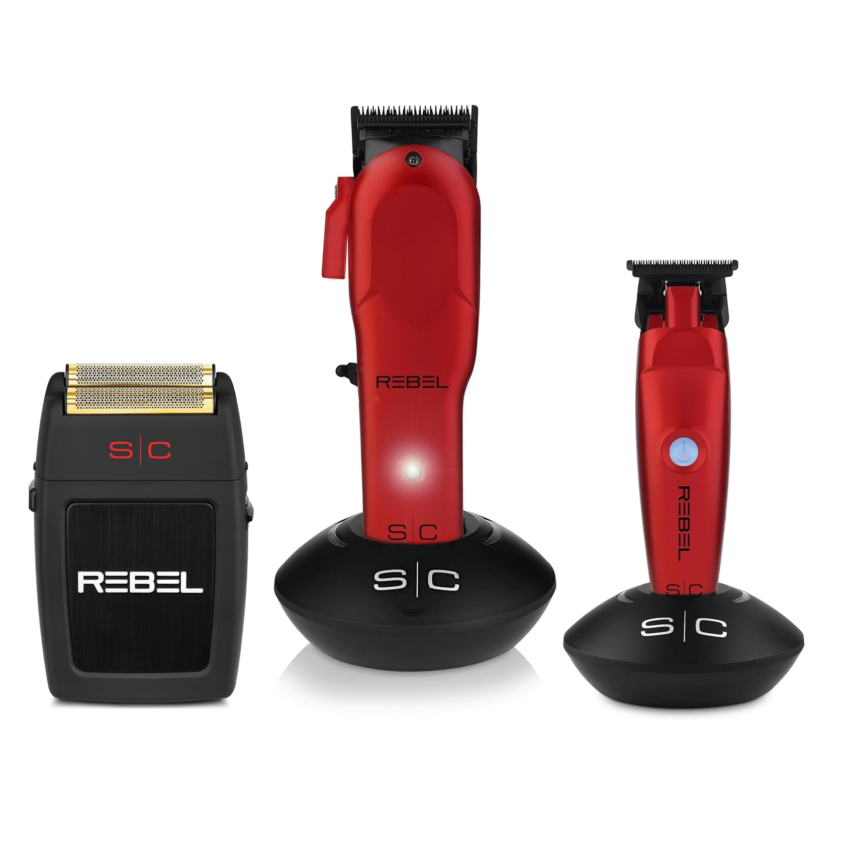 StyleCraft Rebel Hair Clipper, Trimmer & Shaver Combo Set Professional Modular Cordless - Holiday Gift Bundle Deal