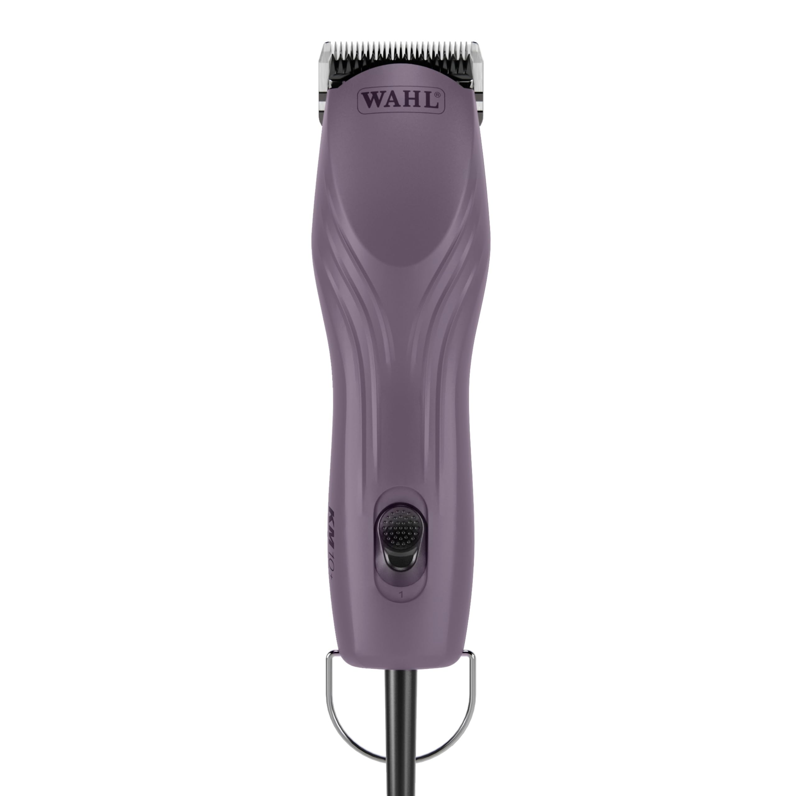 Wahl Pro Animal KM10+ Corded Clipper - New #10 Prime Series Blade, LOCKGUARD Patent Pending Technology & Textured Housing Design - Clippers for Cats, Dogs & Horses - Lightweight - 2-Speeds - Purple